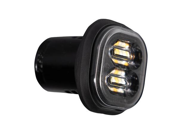 Whelen® VXE Smart Led 10-30V Innfellbar Duo blitzer Gul/Hvit (Sotet) 