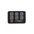 XG Bryterpanel 6-veis 40Amp 10-30V brakett / symbol-labels