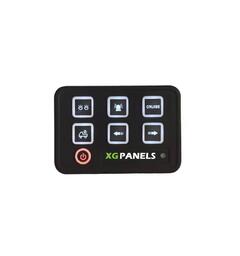 XG Bryterpanel 6-veis 40Amp 10-30V brakett / symbol-labels