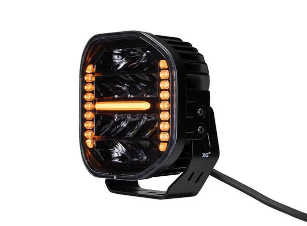 XG Curve 7 LED Driving Light Sort - med varsellys. 13800 Lumen 
