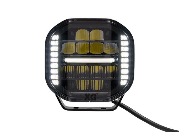 XG Curve 7 LED Driving Light Sort - med varsellys. 13800 Lumen 