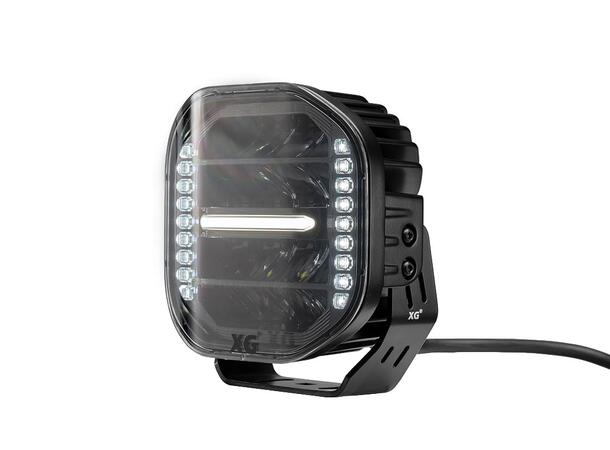 XG Curve 7 LED Driving Light Sort - med varsellys. 13800 Lumen 