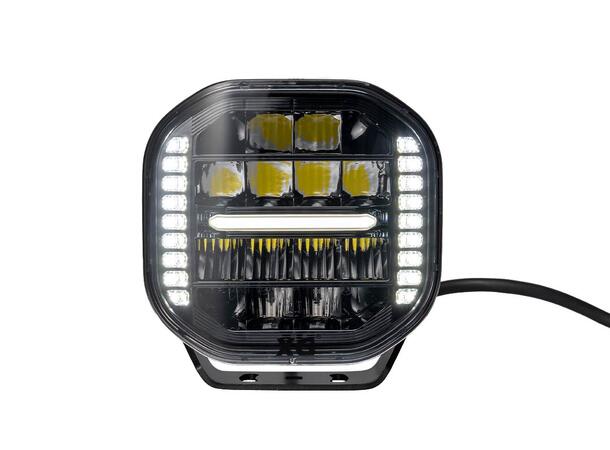 XG Curve 7 LED Driving Light Sort - med varsellys. 13800 Lumen 