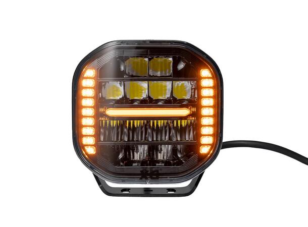 XG Curve 7 LED Driving Light Sort - med varsellys. 13800 Lumen 
