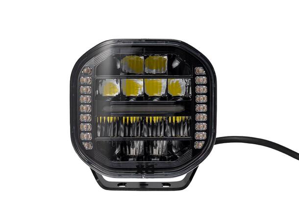 XG Curve 7 LED Driving Light Sort - med varsellys. 13800 Lumen 