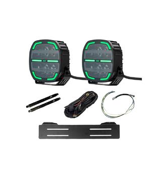 XG lyspakke med 2x XG7 Med skiltplate og kabelsett.