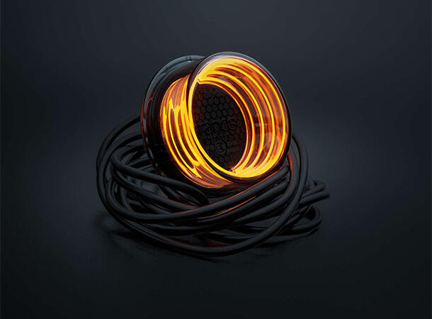 FOR9T GEO ORANGE Markeringslys 10-40V 2,5M kabel 
