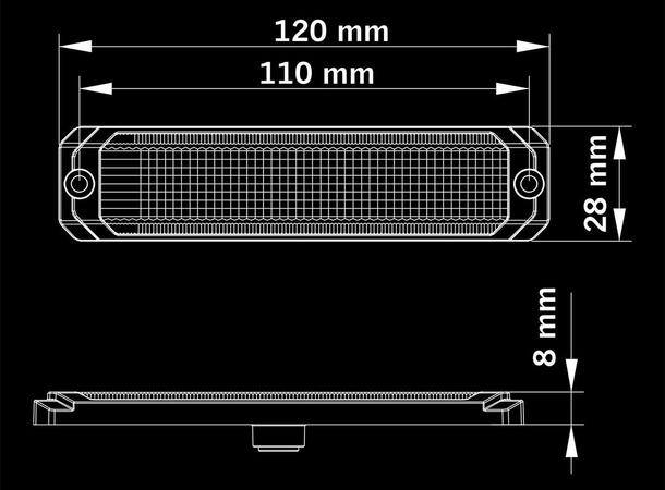 Strands Dark Knight SM6 Posisjonslys Orange 