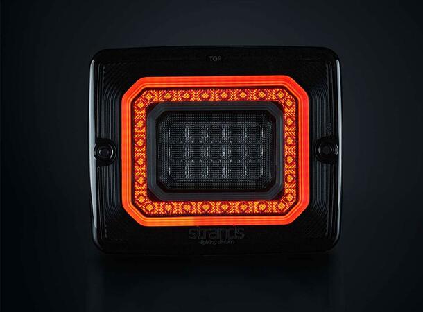 Strands FOR9T Illusion Baklampe 3 funksjoner. Bak/Brems/Blink. 10-40V 