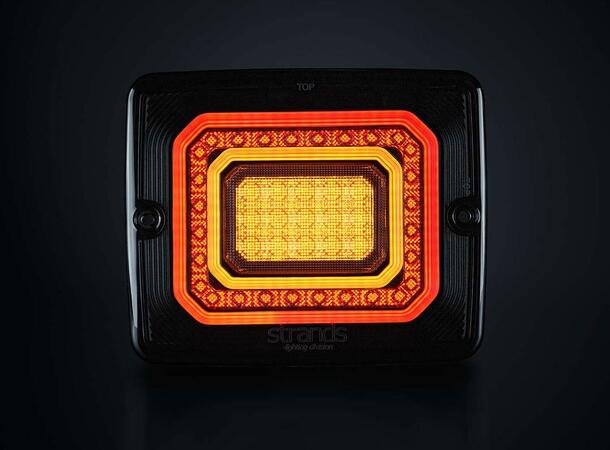 Strands FOR9T Illusion Baklampe 3 funksjoner. Bak/Brems/Blink. 10-40V 