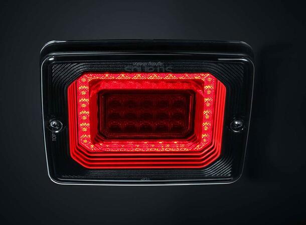 Strands FOR9T Illusion Baklampe 3 funksjoner. Bak/Brems/Blink. 10-40V 