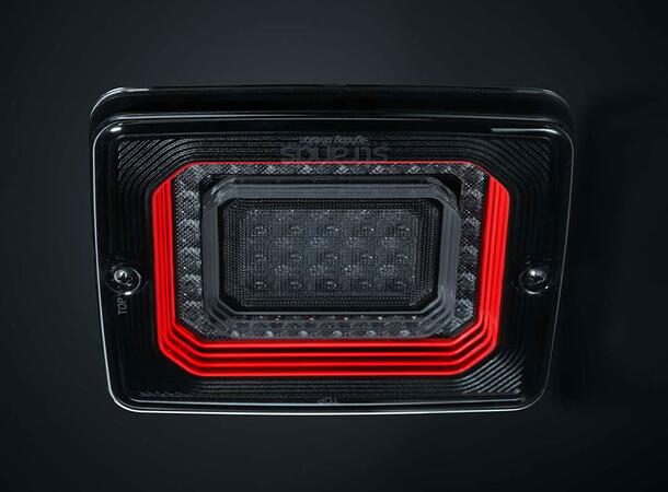 Strands FOR9T Illusion Baklampe 3 funksjoner. Bak/Brems/Blink. 10-40V 