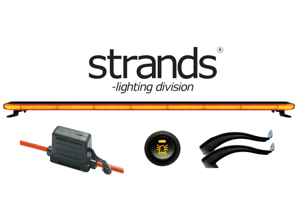 Varselpakke 120 med klemmer 1229mm bjelke. Dørklemmer, bryter.