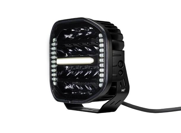XG Curve 9 LED Driving Light Sort - Med varsellys. 18400 Lumen 