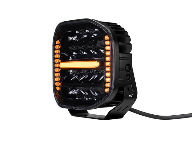 XG Curve 9 LED Driving Light Sort - Med varsellys. 18400 Lumen 