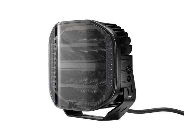 XG Curve 9 LED Driving Light Sort - Med varsellys. 18400 Lumen 