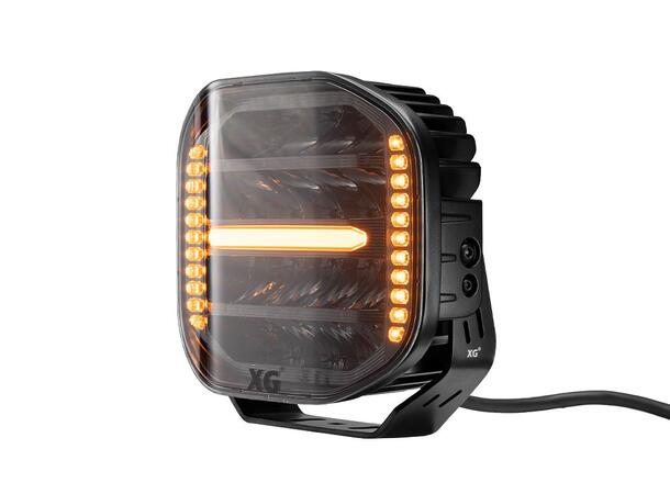 XG Curve 9 LED Driving Light Sort - Med varsellys. 18400 Lumen 