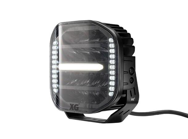 XG Curve 9 LED Driving Light Sort - Med varsellys. 18400 Lumen 