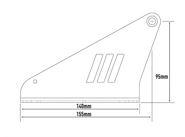 Lazer® takmontering 95mm Til bil uten rails. Triple-R 24/T-28 evo