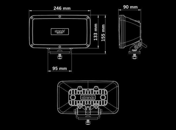 Strands Ize Led OG Rex Med parklys. 150W. 12000Lm 