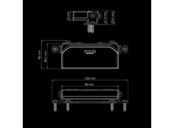 Strands Lyspakke Unity Ultra Flat Duo Godkjent ryggelys 2 stk. med kabelsett 