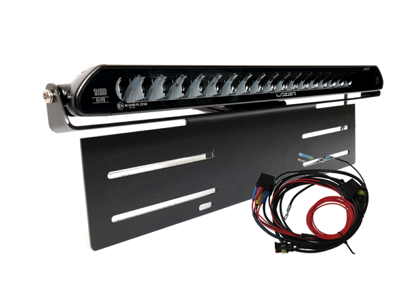 Lazer® Lyspakke med Linear 18 ELITE Universal. Med skiltplate sidemount XBB 