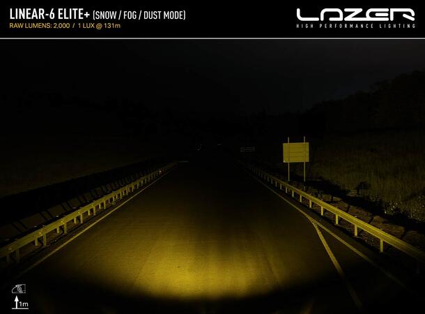 Lazer lyspakke | Linear 6 ELITE YELLOW Til Polaris snøscooter 