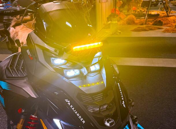 Lazer lyspakke | Linear 6 ELITE YELLOW Til Polaris snøscooter 