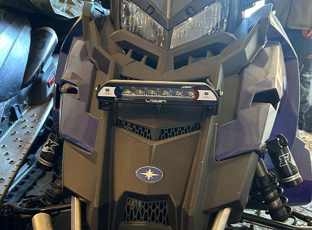 Lazer lyspakke | Linear 6 ELITE YELLOW Til Polaris snøscooter 