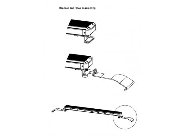 NANO-LED Varselbjelke 124cm m/nattsenk Med bryterpanel